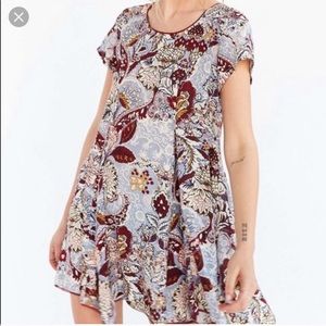UrbanOutfitters Burgundy Witchy T-Shirt Dress